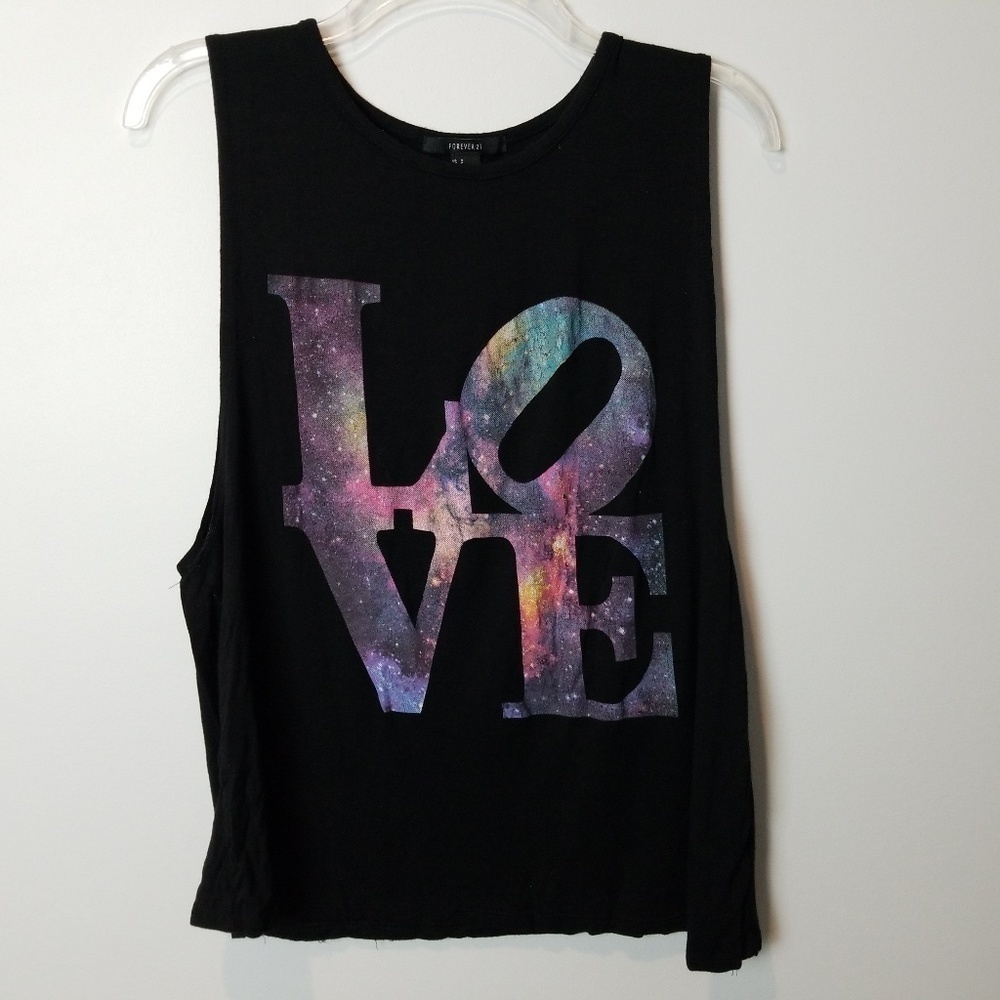 Forever 21 LOVE Beach Tank Small
